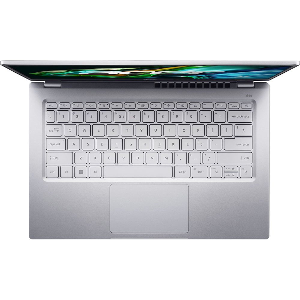 Laptop ACER Swift Go 14 SFG14-41-R7AU, AMD Ryzen 5 7530U pana la 4.5GHz, 14" FHD, 16GB, SSD 512GB, AMD Radeon Graphics, Free DOS, argintiu