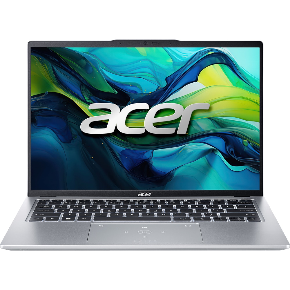 Laptop ACER Swift Go 14 SFG14-73T-71DX, Intel Core Ultra 7 155H pana la 4.8GHz, 14" WUXGA, 16GB, SSD 512GB, Intel Arc graphics, Windows 11 Home, argintiu