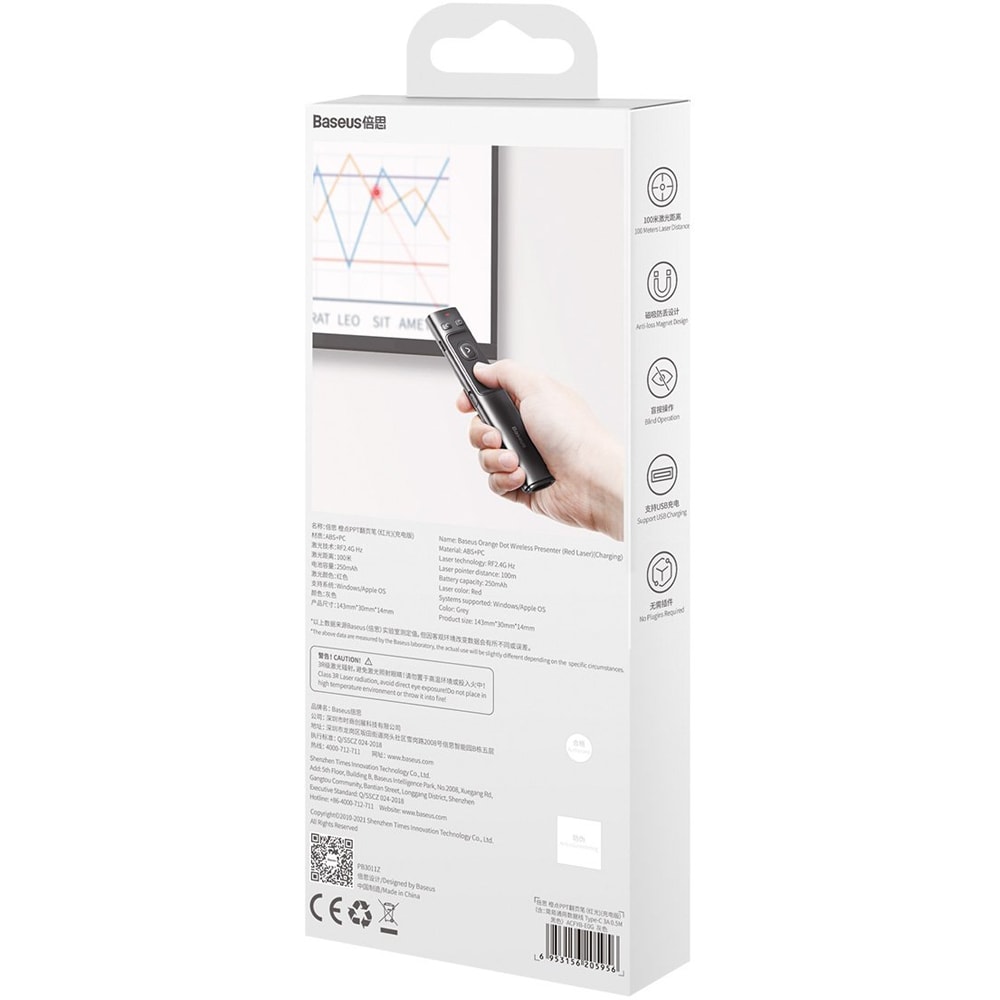 Presenter Wireless BASEUS ACFYB-0G, gri