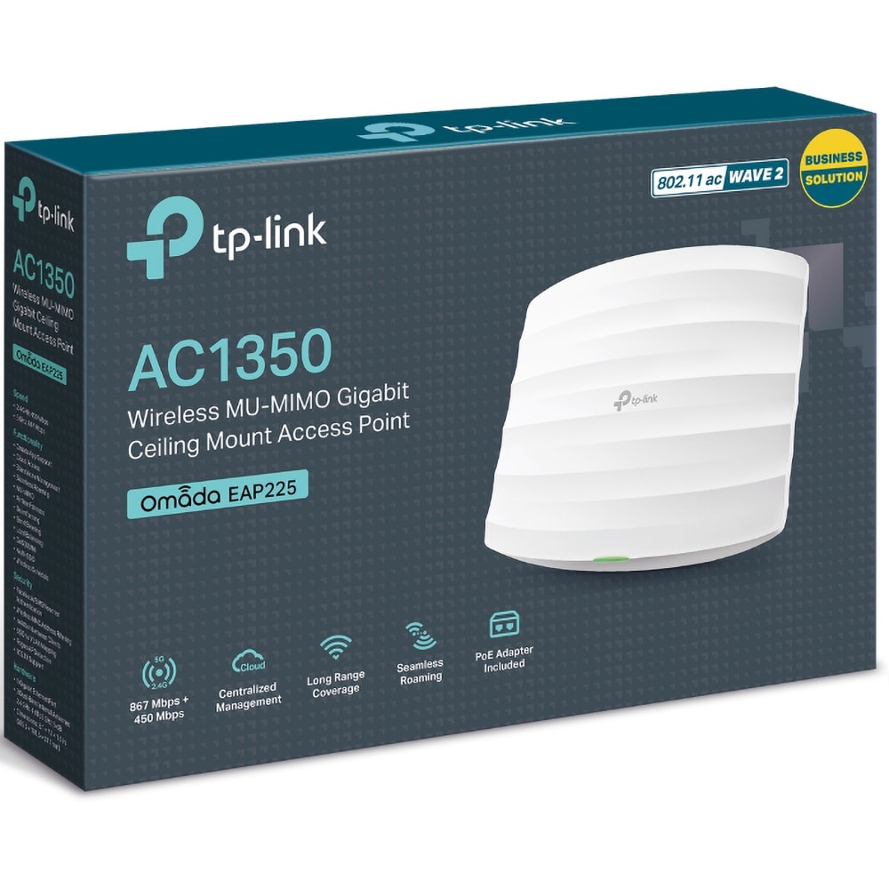 Wireless Access Point TP-LINK EAP225, 867+1317Mbps, alb