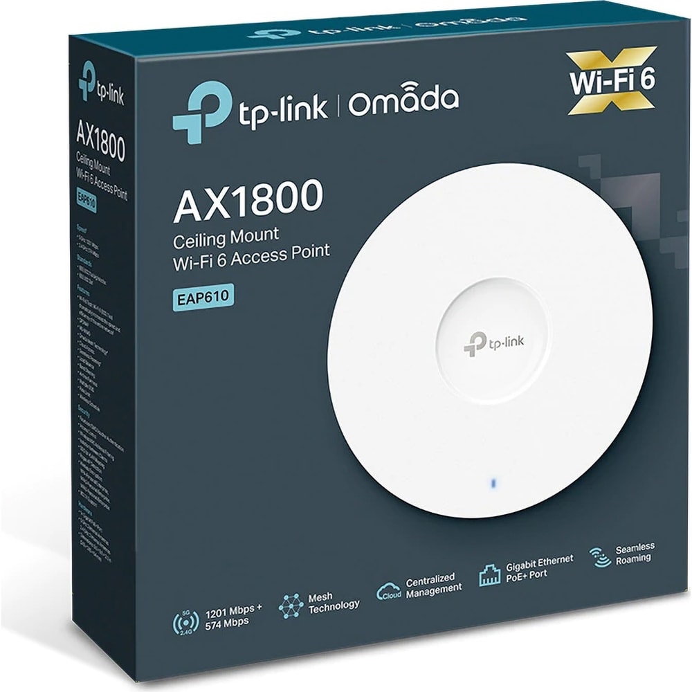 Wireless Access Point TP-LINK EAP610, 574+1201Mbps, alb