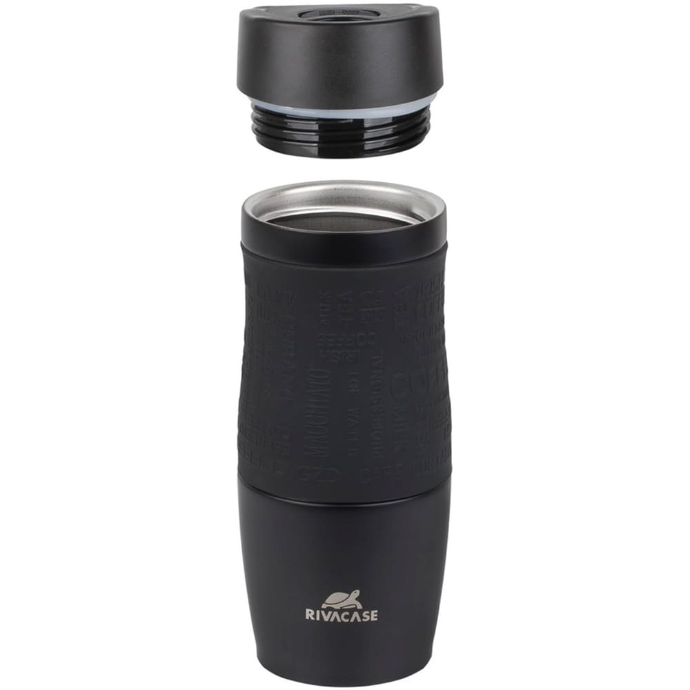 Termos RIVACASE 90345BM, 0.38l, inox, negru