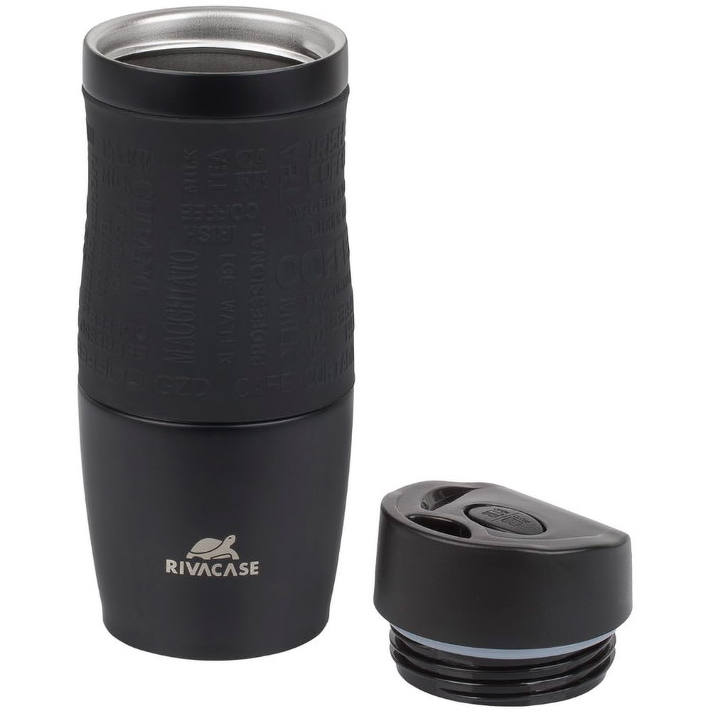 Termos RIVACASE 90345BM, 0.38l, inox, negru