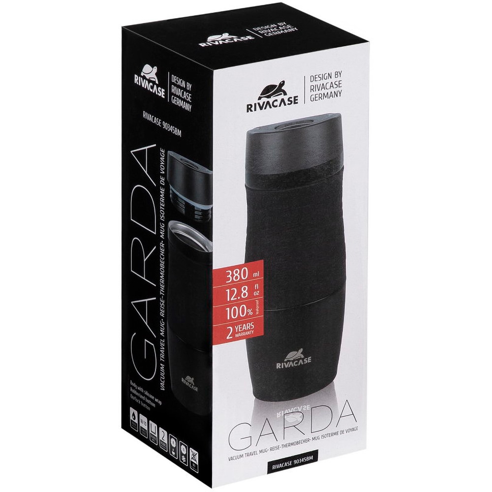 Termos RIVACASE 90345BM, 0.38l, inox, negru