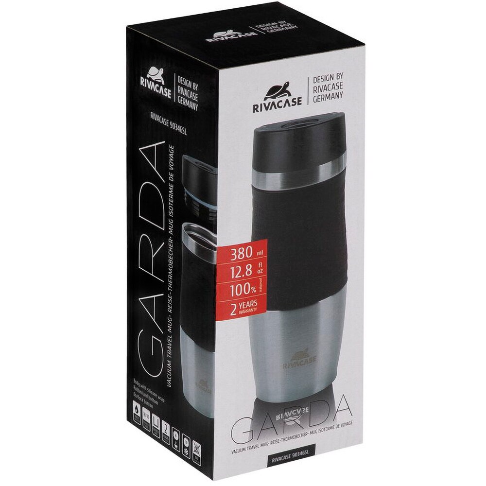 Termos RIVACASE 90346SL, 0.38l, inox, gri