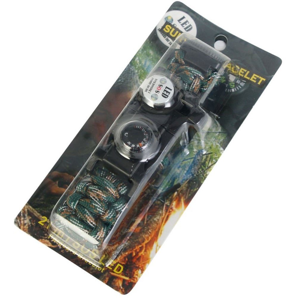 Bratara supravietuire TECHFIT Paracord THQS02, kaki