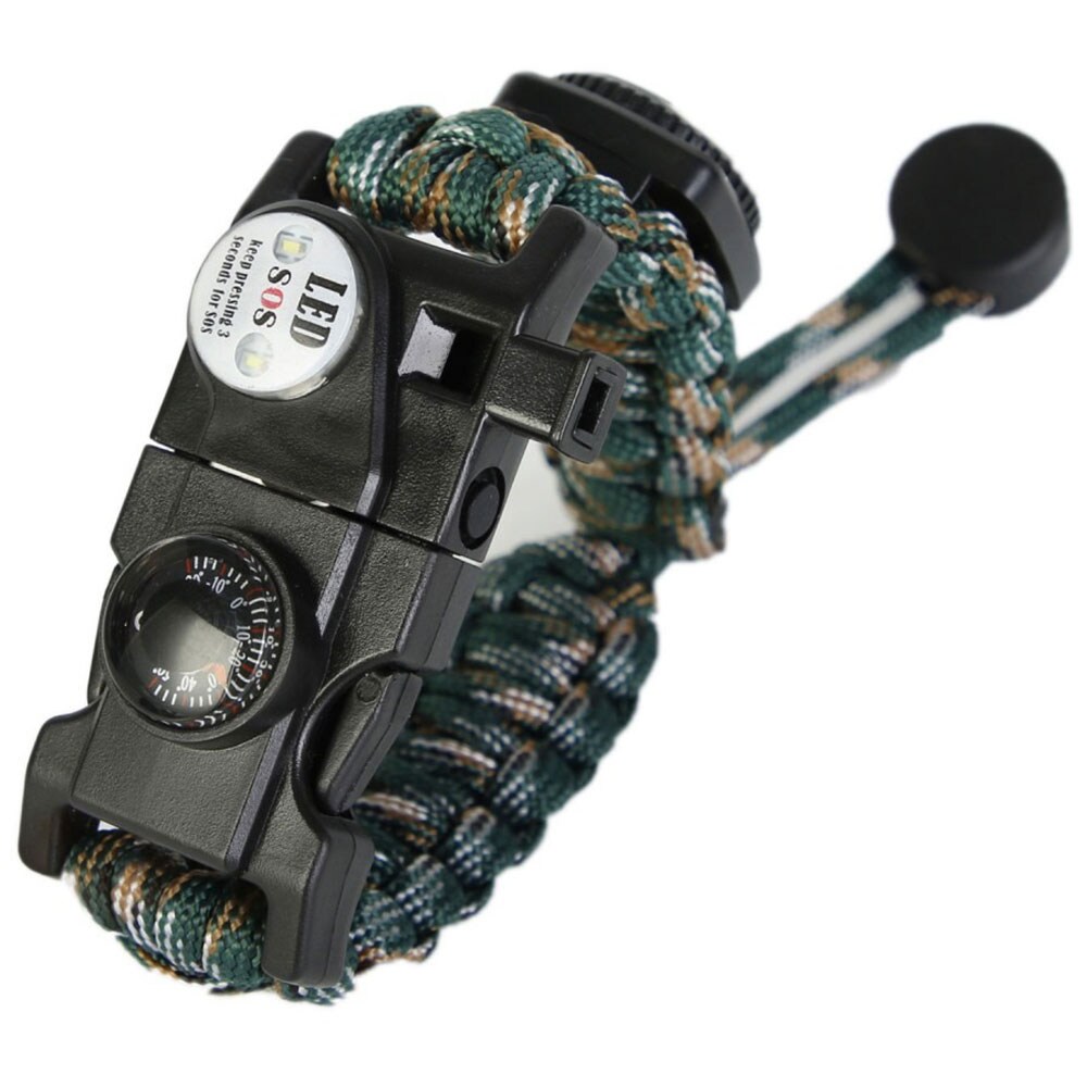 Bratara supravietuire TECHFIT Paracord THQS02, kaki