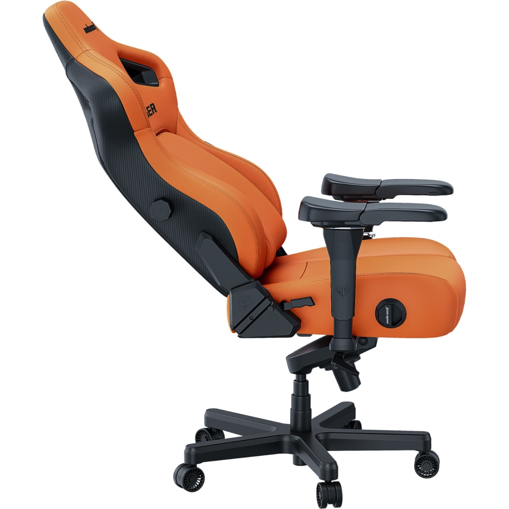 Scaun gaming ANDA SEAT Kaiser 4 L, piele sintetica, portocaliu