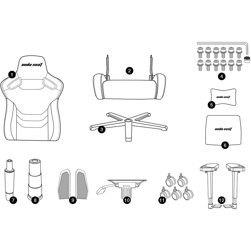 Scaun Gaming ANDA SEAT Kaiser 2 Frontier XL, textil, negru