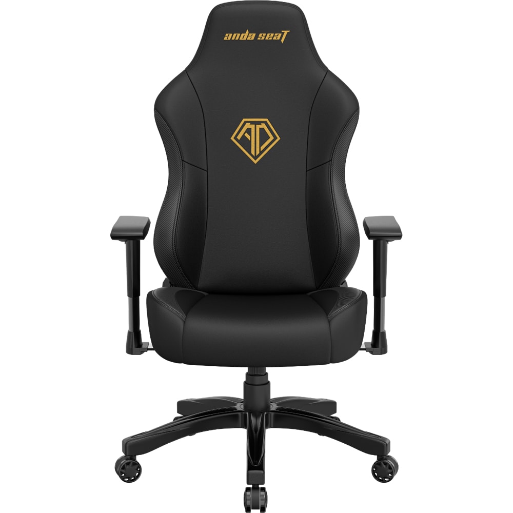 Scaun Gaming ANDA SEAT Phantom 3 L, piele sintetica, negru-auriu