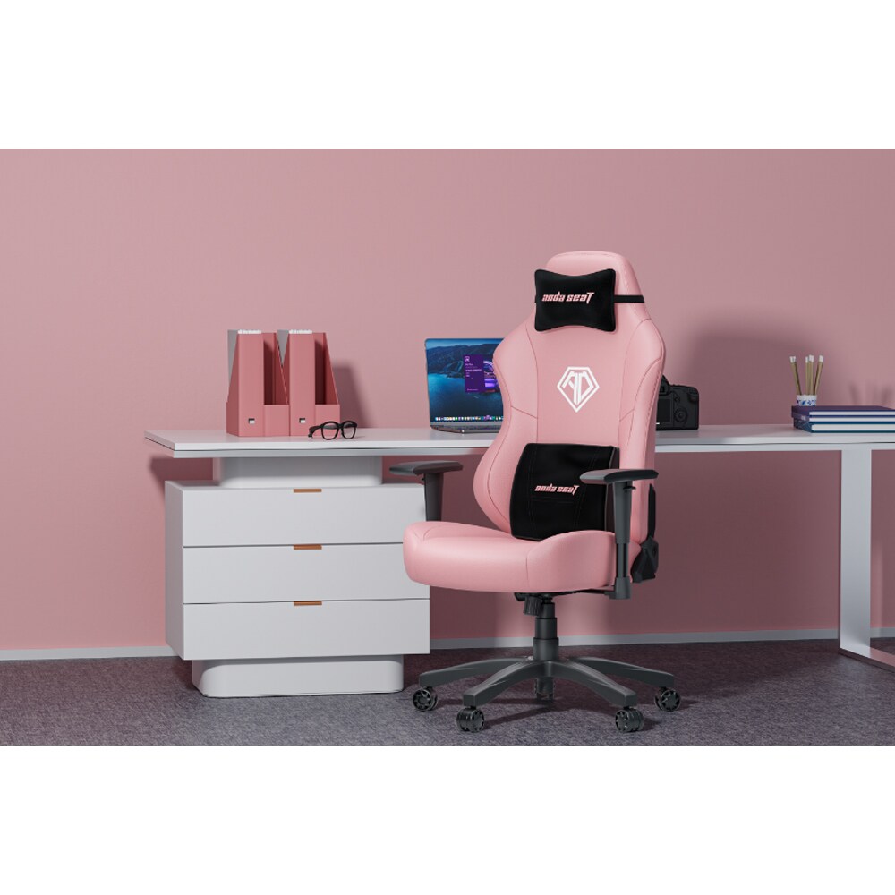 Scaun Gaming ANDA SEAT Phantom 3 L, piele sintetica, roz