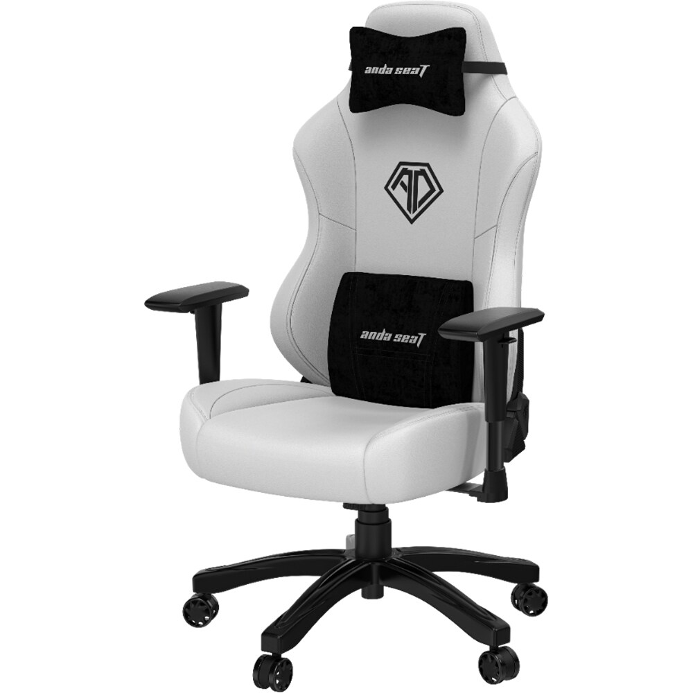 Scaun Gaming ANDA SEAT Phantom 3 L, piele sintetica, alb