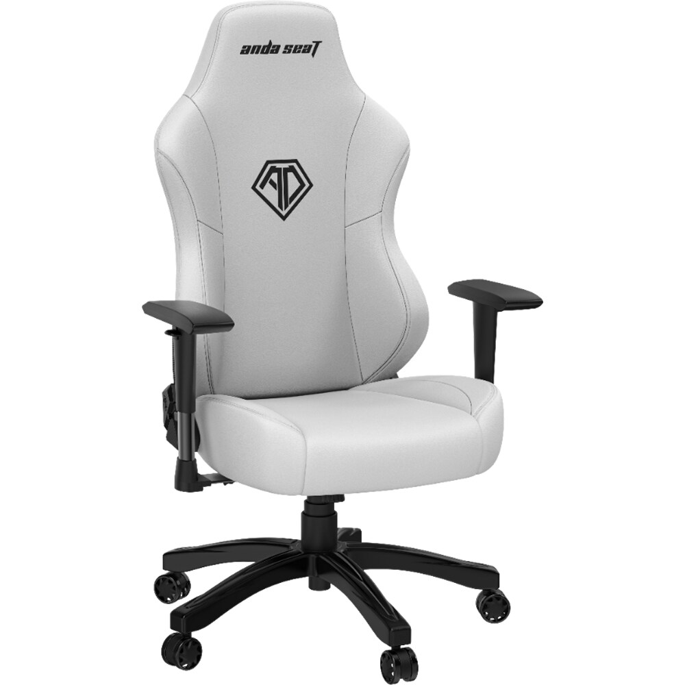 Scaun Gaming ANDA SEAT Phantom 3 L, piele sintetica, alb