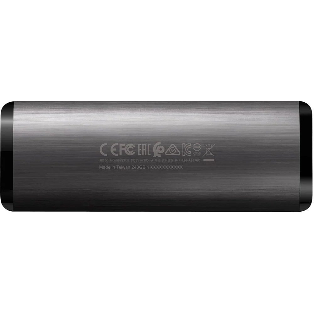 SSD extern ADATA SE760, 2TB, USB 3.2 Gen 2 Type-C, gri