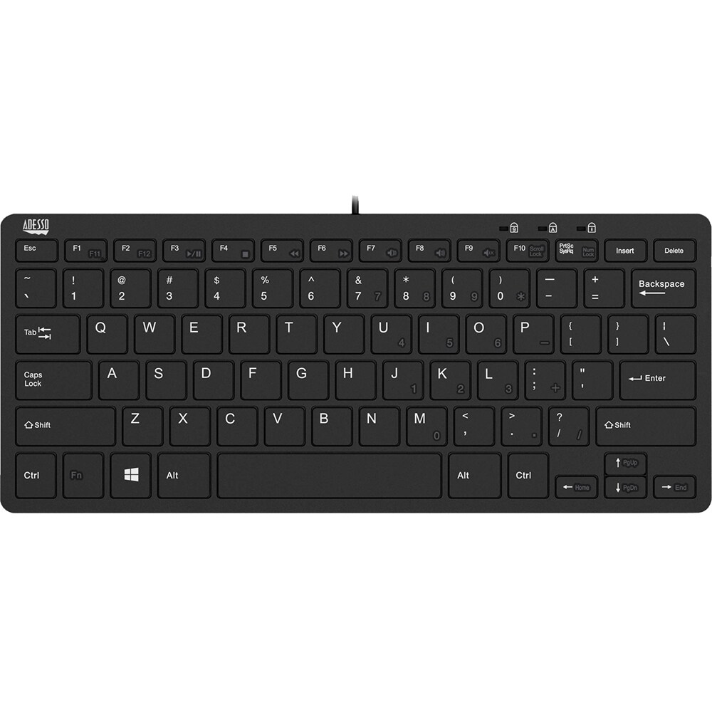 Tastatura cu fir ADESSO SlimTouch 510, USB, Layout US INT, negru