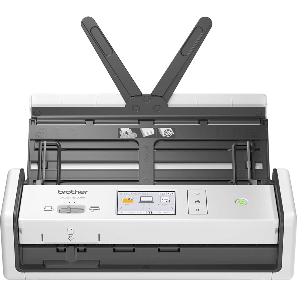 Scanner Brother ADS-1800, A4, USB, Wi-Fi, alb