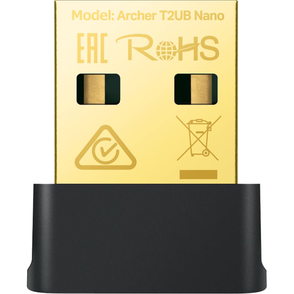 Adaptor nano USB Wireless TP-LINK Archer T2UB Nano AC600, Dual-Band 200 + 433 Mbps, negru