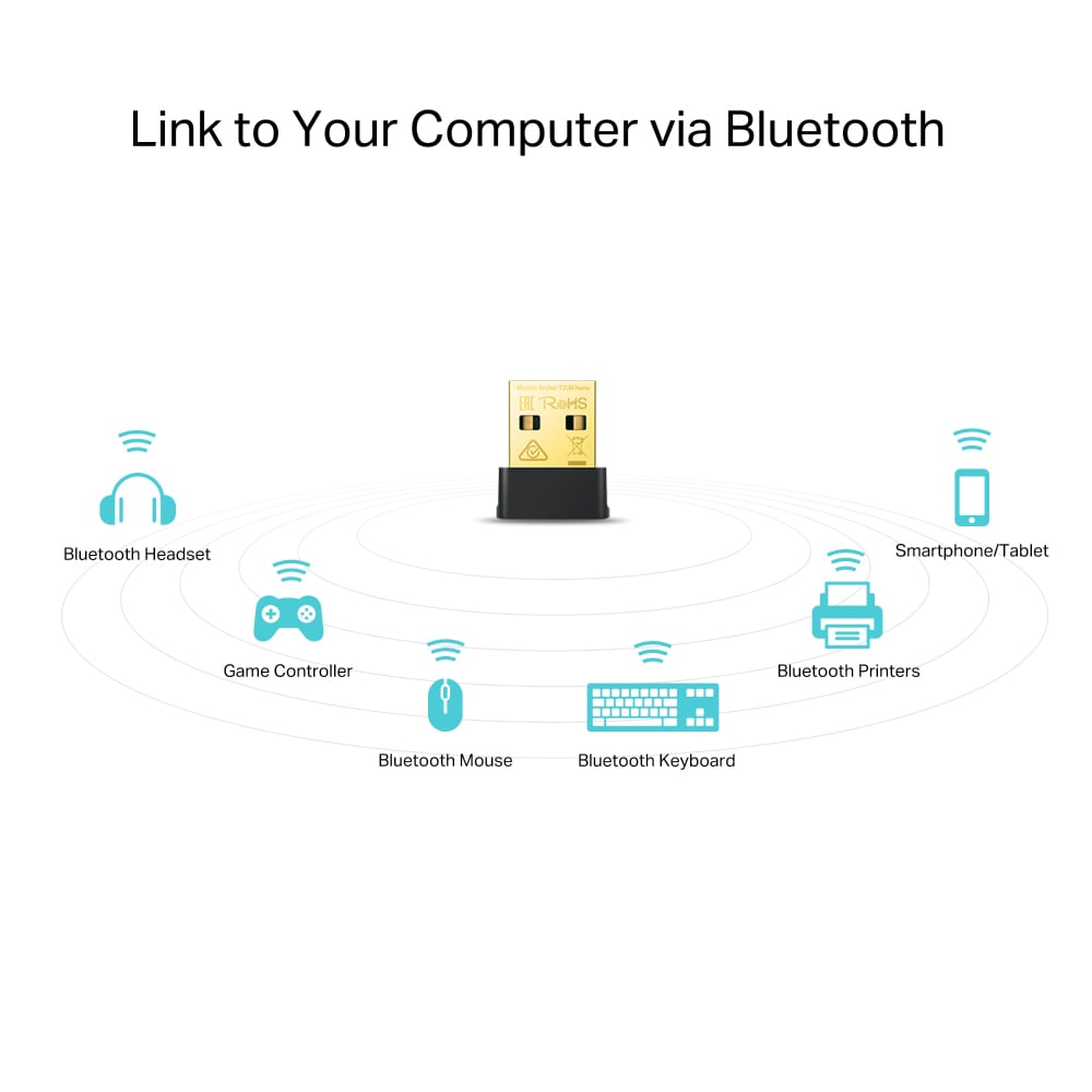Adaptor nano USB Wireless TP-LINK Archer T2UB Nano AC600, Dual-Band 200 + 433 Mbps, negru