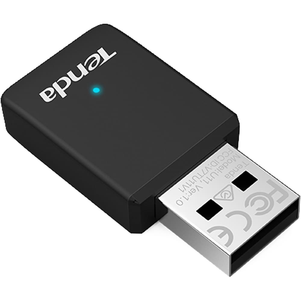 Adaptor USB Wireless TENDA U11 AX900, Dual-Band 286 + 600 Mbps, negru