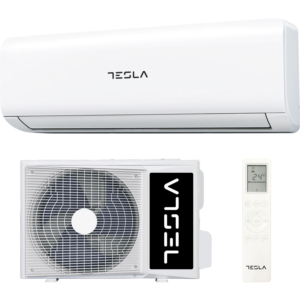 Sistem aer conditionat pentru 4 incaperi TESLA TGS-D36V99912W, 3 x 9000BTU/1 x 12000 BTU, A++/A+, Inverter, Wi-Fi, alb