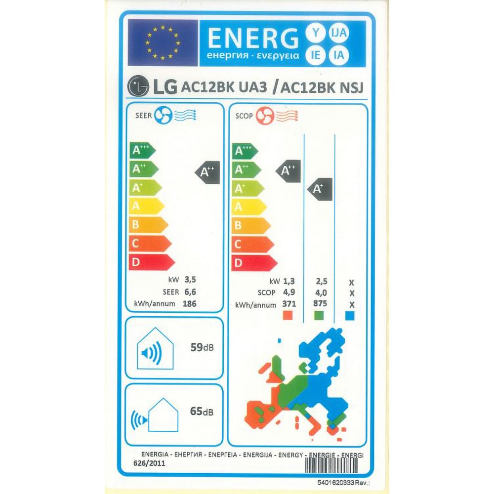 Aer conditionat LG Artcool Mirror AC12BK, 12000 BTU, A++/A+, Wi-Fi, Functie Incalzire, Inverter, Purificare aer, negru