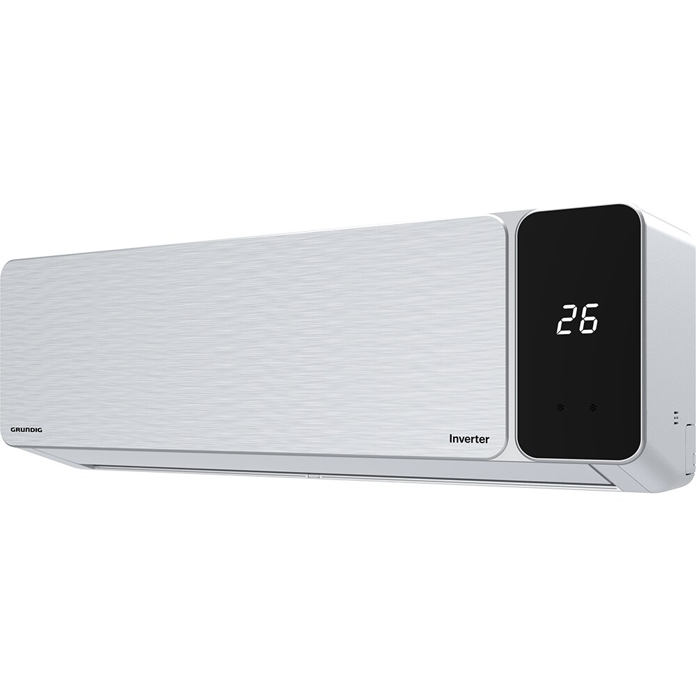 Aer conditionat GRUNDIG GEEPDH120, 12000 BTU, A+++/A++, Wi-Fi, Functie Incalzire, Inverter, kit instalare inclus, argintiu