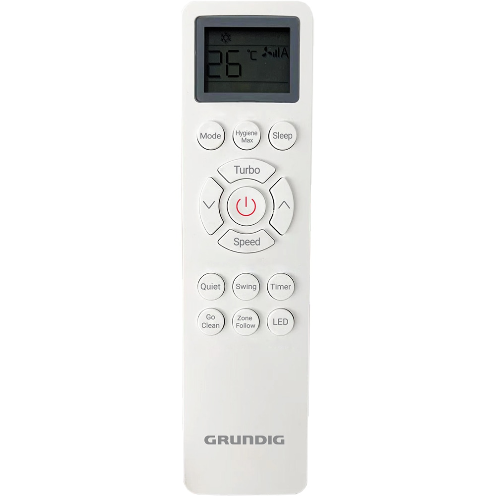 Aer conditionat GRUNDIG GEEPDH125,12000 BTU,A+++/A++, Wi-Fi, Functie Incalzire, Inverter, kit instalare inclus, argintiu