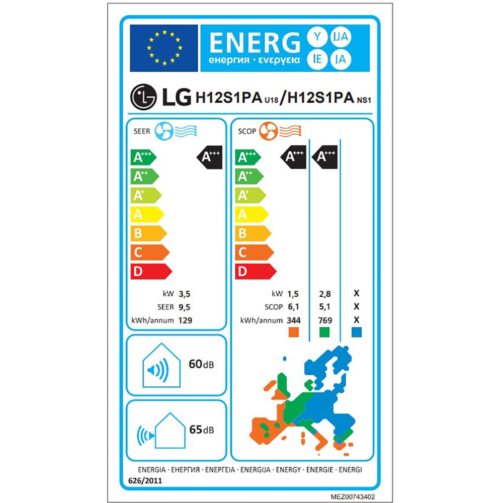 Aer conditionat LG Dualcool AI Premium, 12000 BTU, A+++/A+++, Inverter, Wi-Fi, alb