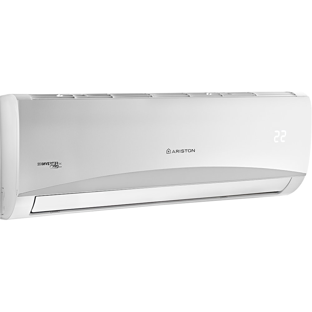Sistem aer conditionat pentru 2 incaperi ARISTON PRIOS 55 Dual 2 x 9000 BTU, Wi-Fi, A++/A+, 2D Inverter, Functie incalzire, Follow me, Functie Memory, alb