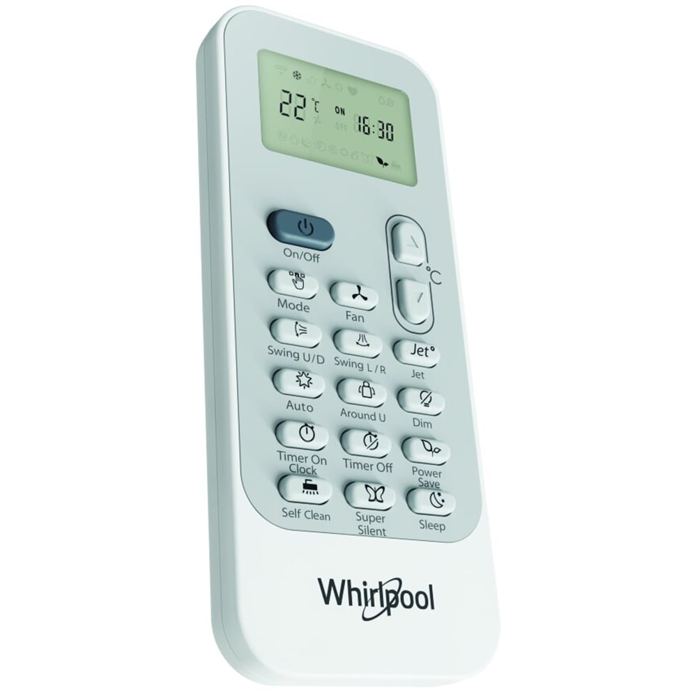 Aer conditionat WHIRLPOOL SPICR 312W, 12000 BTU, A++/A+, Functie Incalzire, Inverter, Dezumidificare, alb