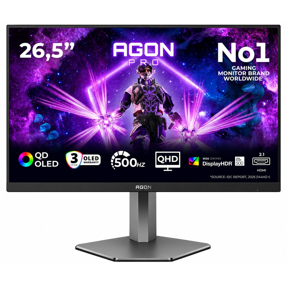 Monitor Gaming OLED AOC AG276QKD2, 26.5", QHD, 500Hz, G-SYNC Compatible, negru