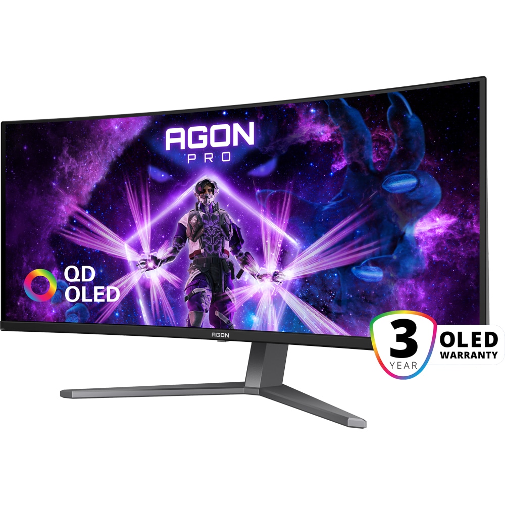 Monitor Gaming Curbat QD OLED AOC AG346UCD, 34", 2K, 175Hz, NVIDIA G-SYNC Compatible, AMD FreeSync Premium, boxe, negru