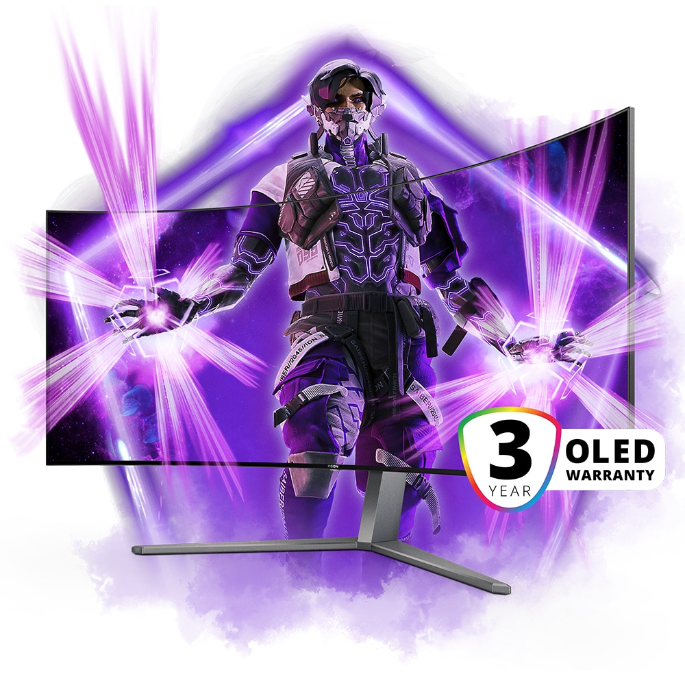 Monitor Gaming curbat OLED AOC AG456UCZD, 44.5", QHD, 240Hz, FreeSync Premium, negru