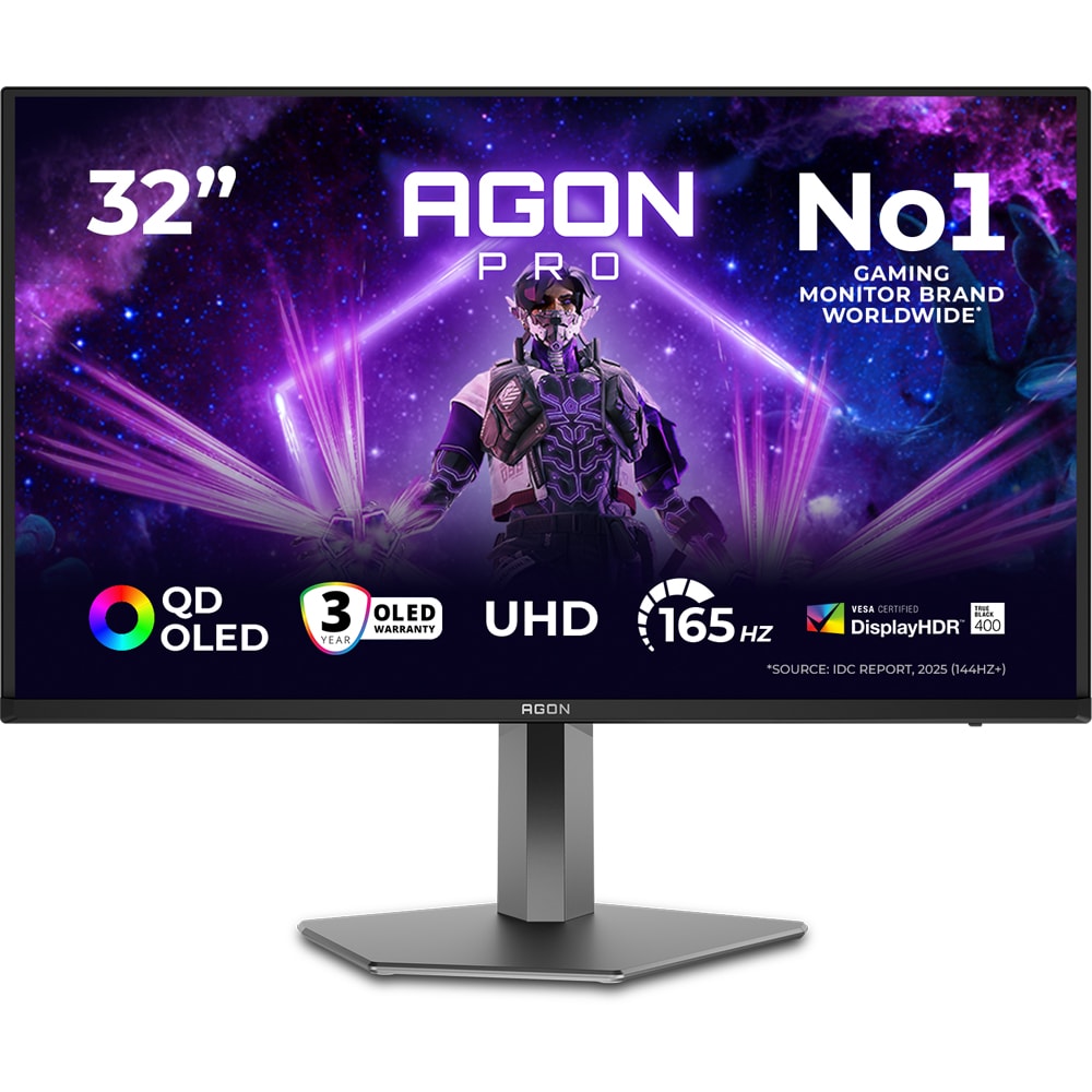Monitor Gaming OLED AOC AG326UD, 31.5", 4K UHD, 165Hz, G-SYNC Compatible, negru
