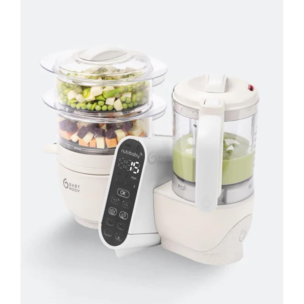 Robot multifunctional 5in1 BABYMOOV Nutribaby+ A001135, 2200ml, 500W, bej-negru