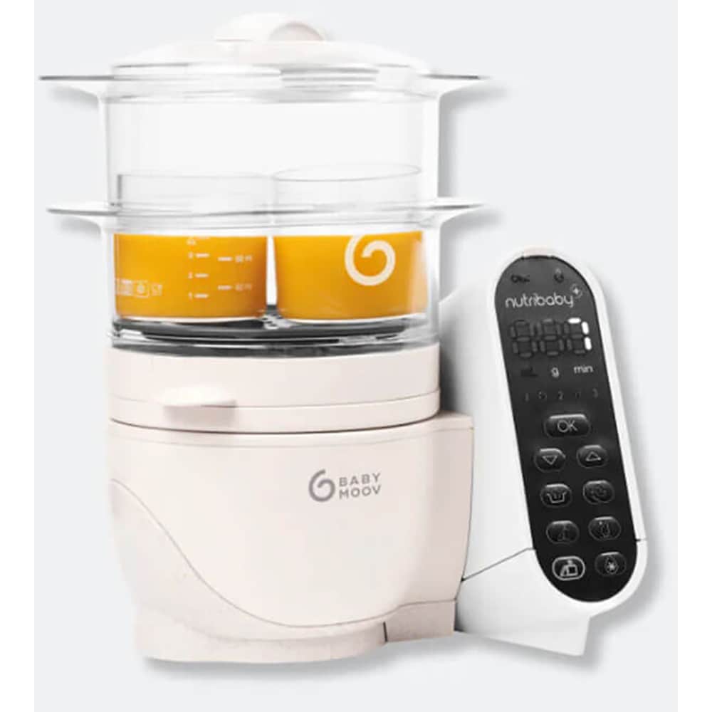 Robot multifunctional 5in1 BABYMOOV Nutribaby+ A001135, 2200ml, 500W, bej-negru