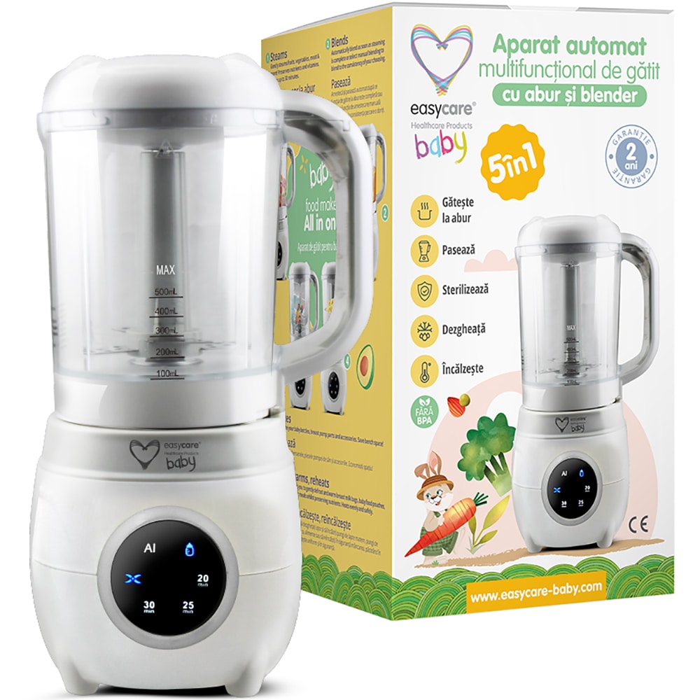 Aparat de gatit 5in1 EASYCARE EASY00218, 500ml, 300W, alb-negru