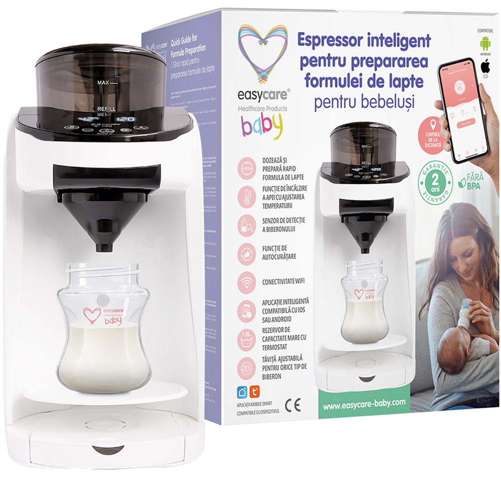 Aparat multifunctional preparare lapte EASYCARE EASY00246, 2l, 550W, alb-negru
