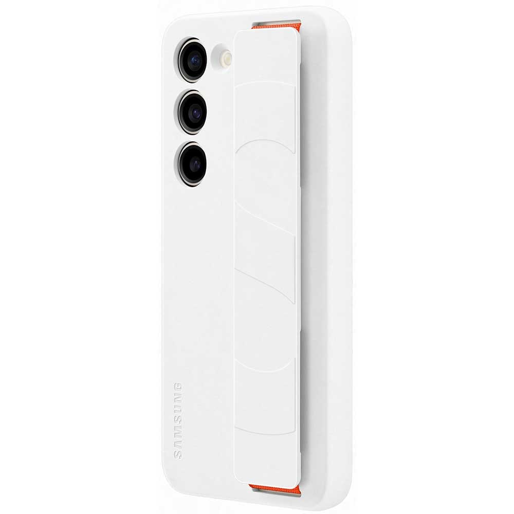 Husa telefon SAMSUNG Silicone Grip Case pentru Galaxy S23, EF-GS911TWEGWW, White