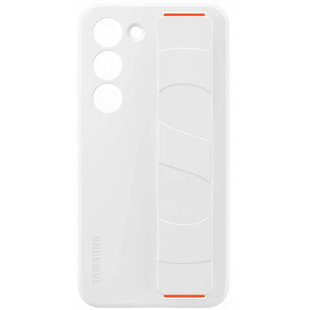 Husa telefon SAMSUNG Silicone Grip Case pentru Galaxy S23, EF-GS911TWEGWW, White