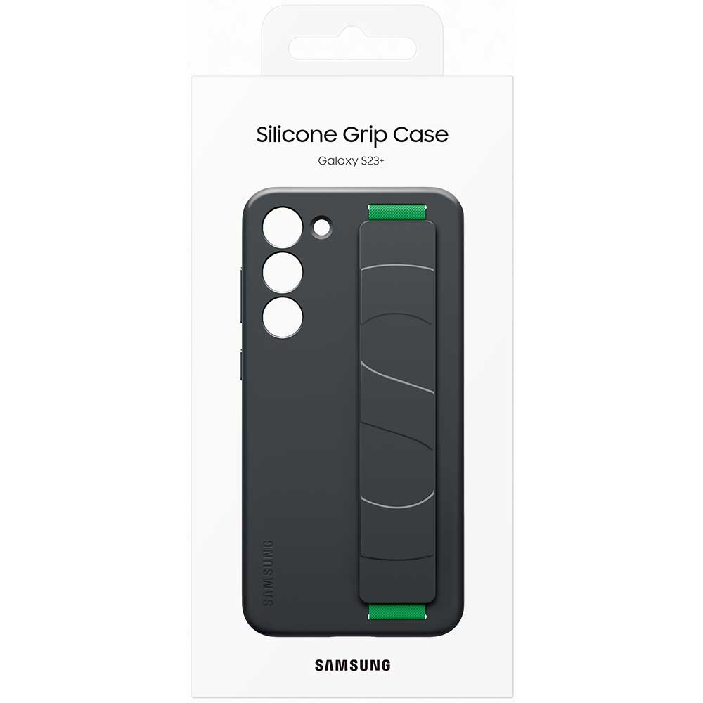 Husa telefon SAMSUNG Silicone Grip Case pentru Galaxy S23 Plus, EF-GS916TBEGWW, Black