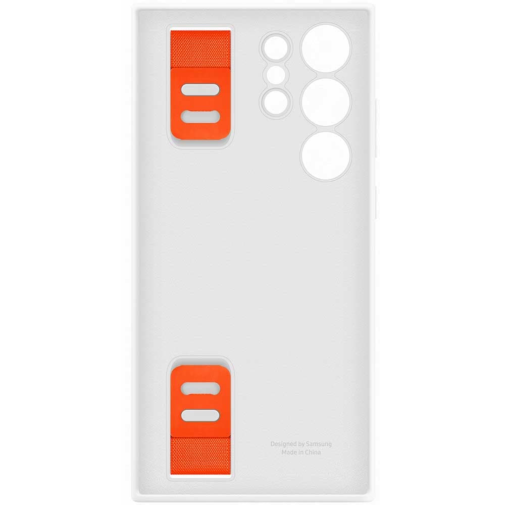 Husa telefon SAMSUNG Silicone Grip Case pentru Galaxy S23 Ultra, EF-GS918TWEGWW, White