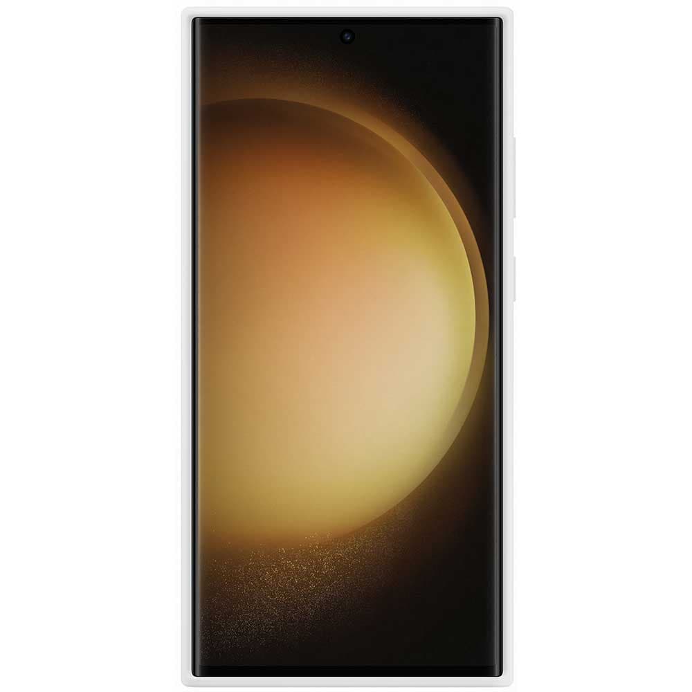 Husa telefon SAMSUNG Silicone Grip Case pentru Galaxy S23 Ultra, EF-GS918TWEGWW, White