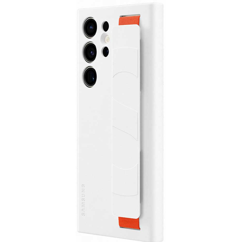 Husa telefon SAMSUNG Silicone Grip Case pentru Galaxy S23 Ultra, EF-GS918TWEGWW, White