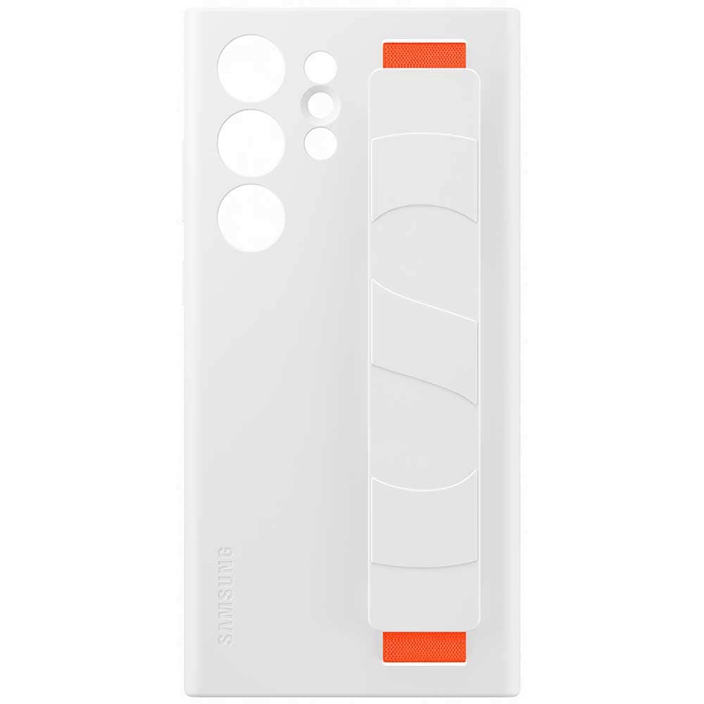 Husa telefon SAMSUNG Silicone Grip Case pentru Galaxy S23 Ultra, EF-GS918TWEGWW, White