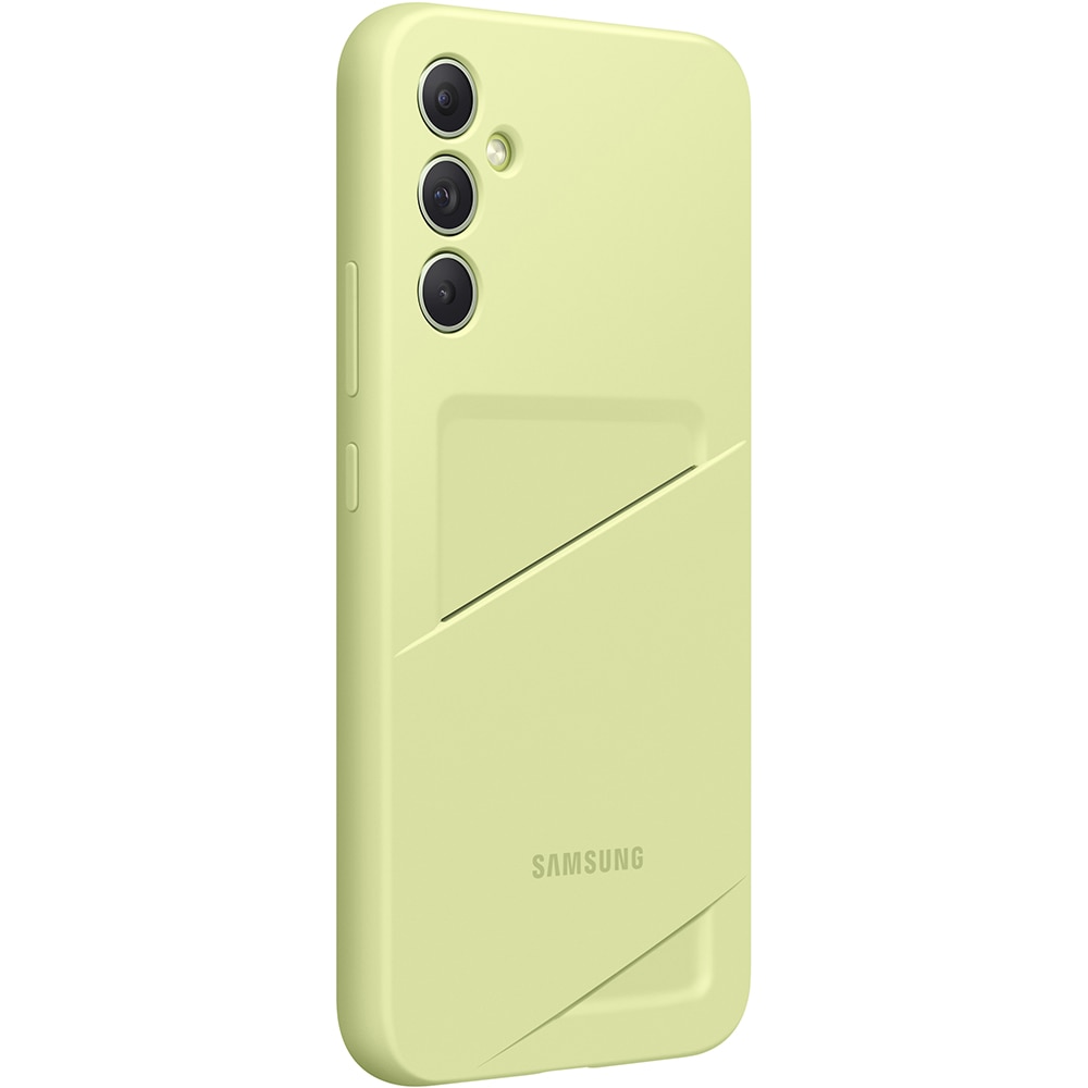Husa telefon SAMSUNG Card Slot Case pentru Galaxy A34, EF-OA346TGEGWW, Lime