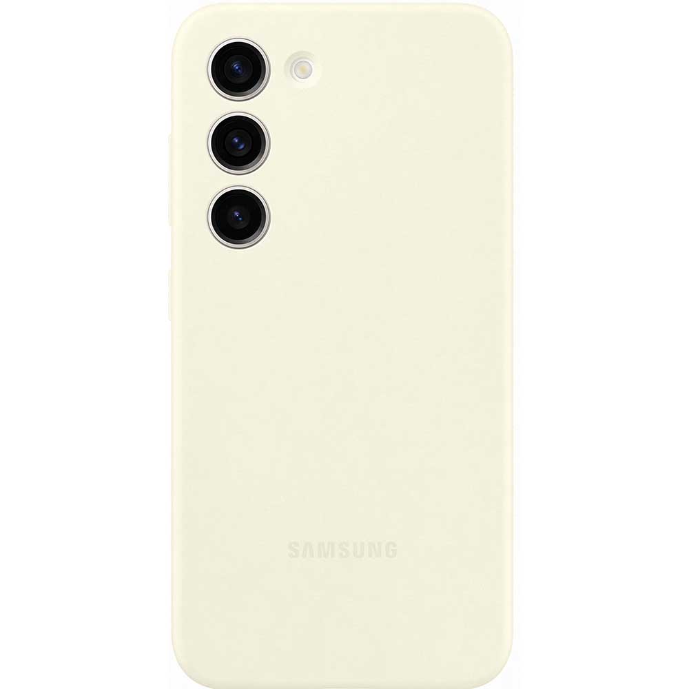 Husa telefon SAMSUNG Silicone Case pentru Galaxy S23, EF-PS911TUEGWW, Cream