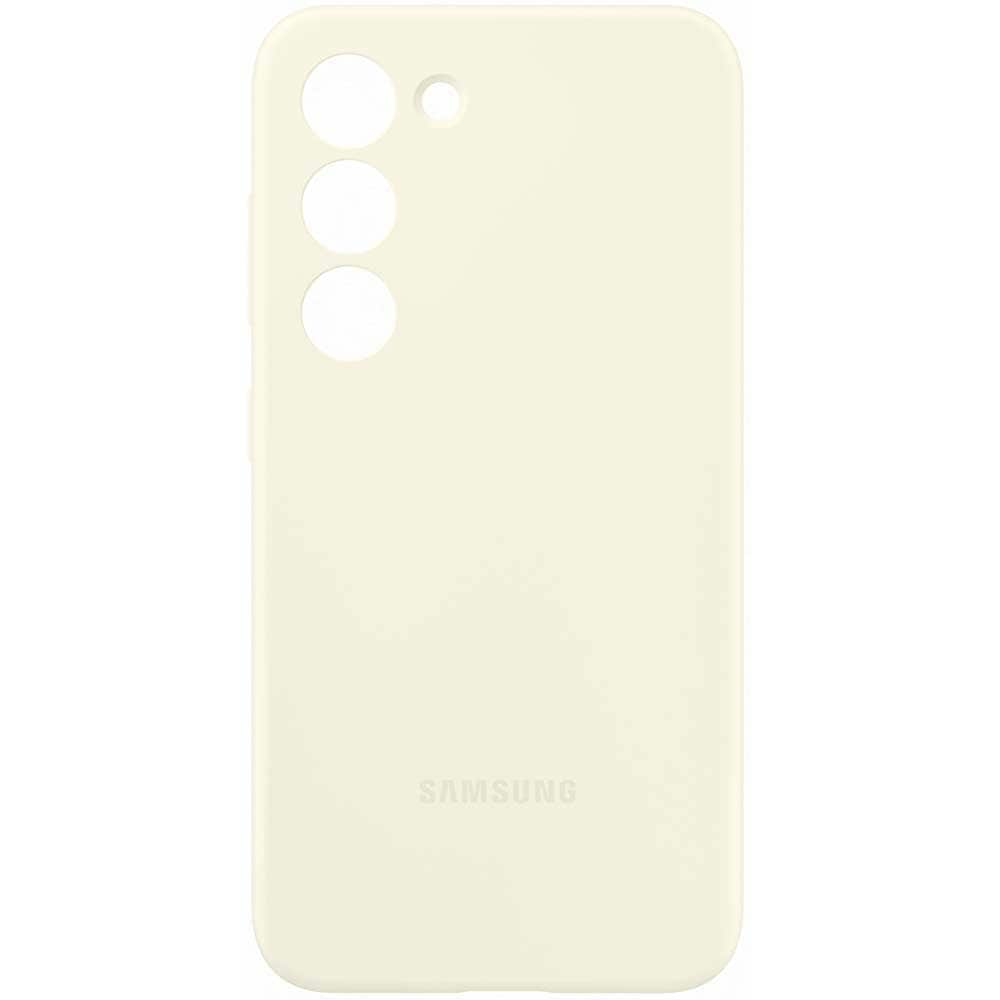Husa telefon SAMSUNG Silicone Case pentru Galaxy S23, EF-PS911TUEGWW, Cream