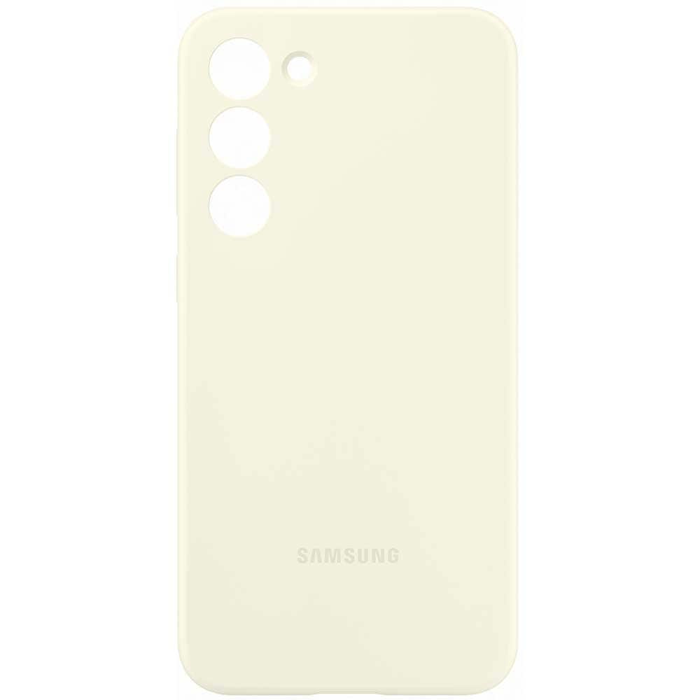 Husa telefon SAMSUNG Silicone Case pentru Galaxy S23 Plus, EF-PS916TUEGWW, Cream