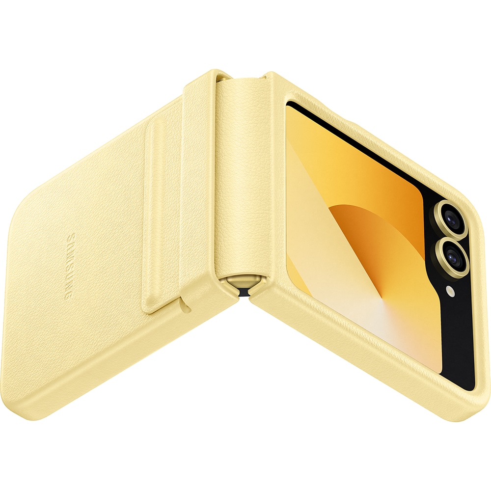 Husa telefon SAMSUNG Flap Eco-Leather Case pentru Galaxy Z Flip6, EF-VF741PYEGWW, Galben